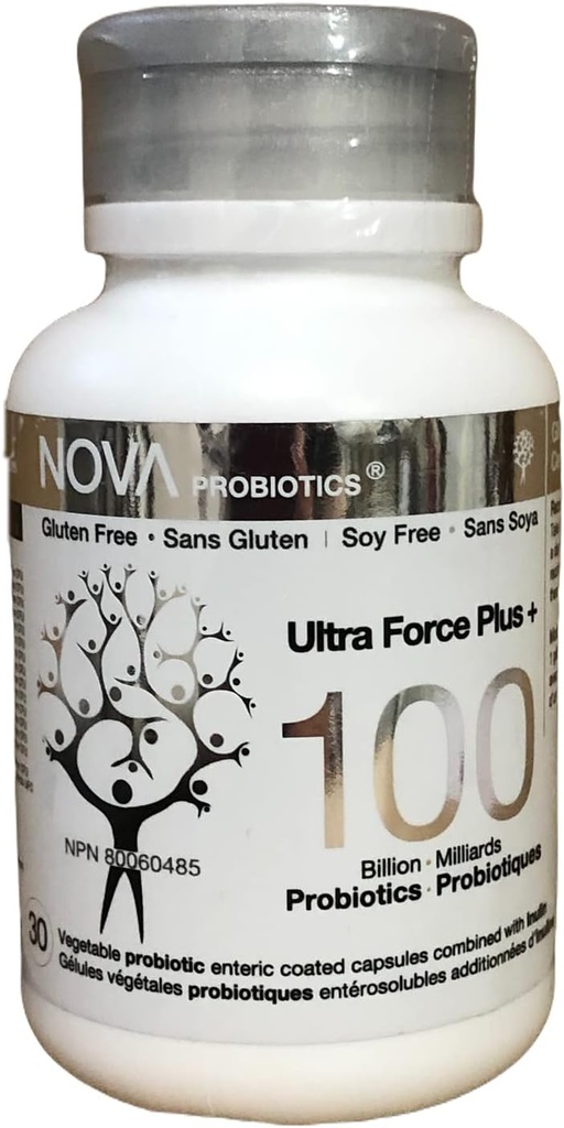 NOVA Probiotics Multi-Strain Ultraחוזק פלוס 100 מיליארד פרוביוטיקה לקפסולה-30 VCaps