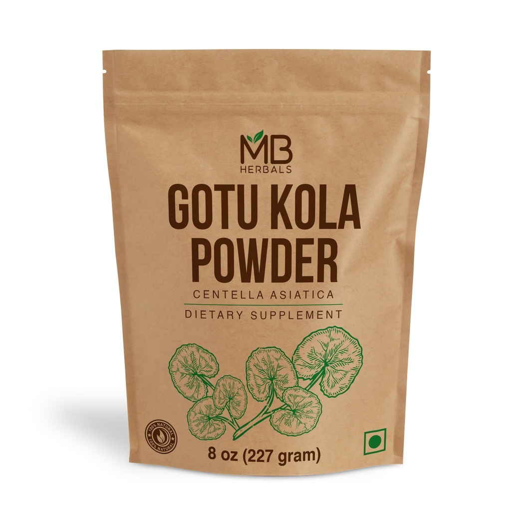 MB Herbals Gotu Kola אבקת 8 oz (0.5 lb / 227 גרמה)