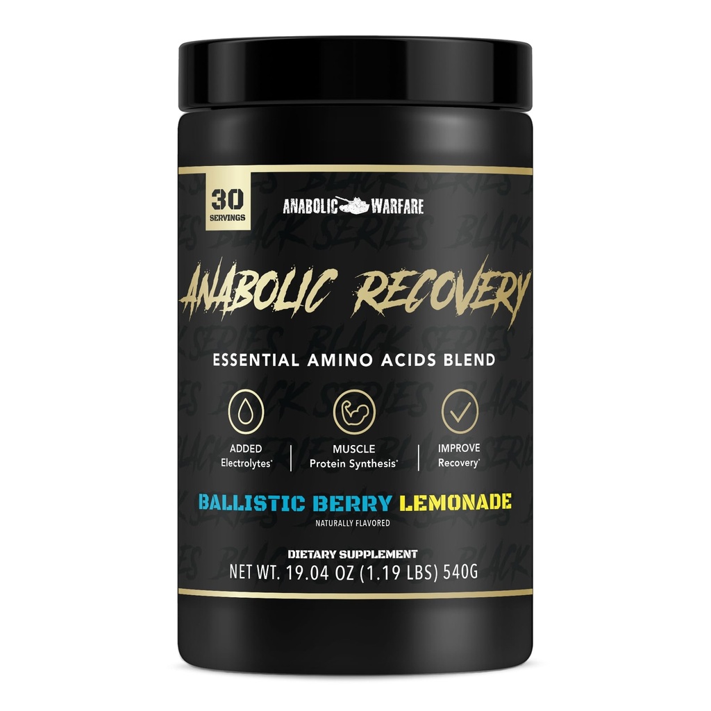 Anabolic Recovery, Essential Amino Acids, Post Workout Recovery, Premium hydrotion, בנה שריר (BlackBerry Lemonade, 30 משרתים)