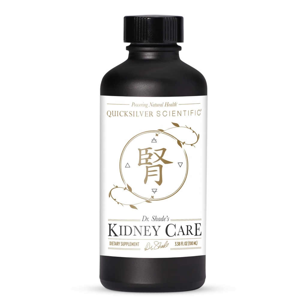 Quicksilver Scientific Kidney Care - Kidney ניקויse & Lymphatic Drainage תוספים - Astragaloside IV Extract, Jo Ling, Goldenrod, Ferulic Acid, he Shou Wu & Dandelion Leaf (3.38oz / 100 מ"ל)