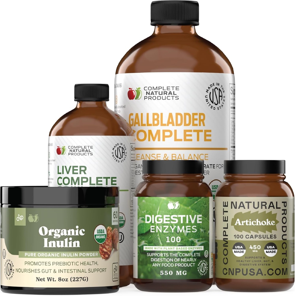 מוצרי טבע מלאים ו- Gut Health Bundle - Full Detox and Digestive Balance ניקוי
