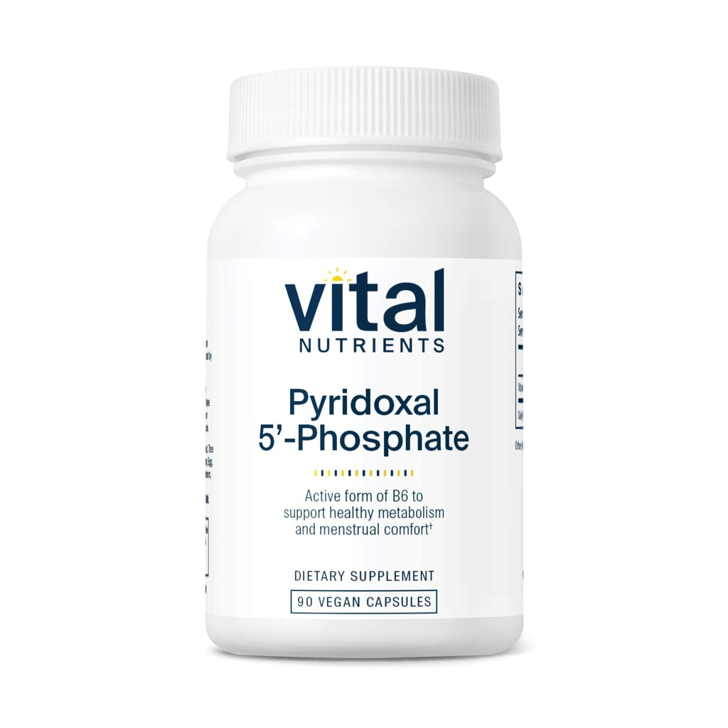 חומרים מזינים רעילים Pyridoxal-5 Phosphate | מופעל ויטמין B6 | Methylated B6 עבור Metabolism, PMS, ו- Menstrual Support * | High-Potency P5P Supplement | Gluten, Milk, Soy Free | 90 קפסולות
