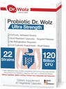 German Premium Daily Probiotics for Women and Men, 120 מיליארד CFU - 22 סטרינס, קפסולות פרוביוטיות טבעוניות עבור Gut, ו- Digestive Health Support, Target Release Pill Formula 40 Cout
