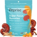 להתמקד חניכיים למבוגרים | American & Korean Geneseng with Reishi Mushroom תמציתs | All Natural Gummies for Focus, Mood, and Energy