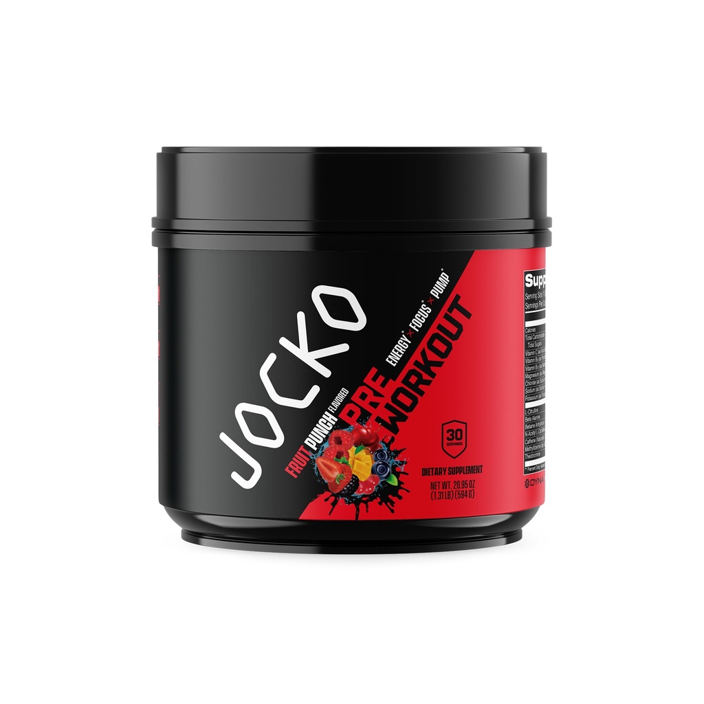 Jocko Fuel Pre Workout for Men & Women - High Stim Low Sugar Band with Beta Alanine + L-Citrulline, תמיכה בשומן שרירים, אנרגיה, & Recovery, 200 מ"ג של פירות Caffeine, 30 משרתים 1.31lbs (594 G)