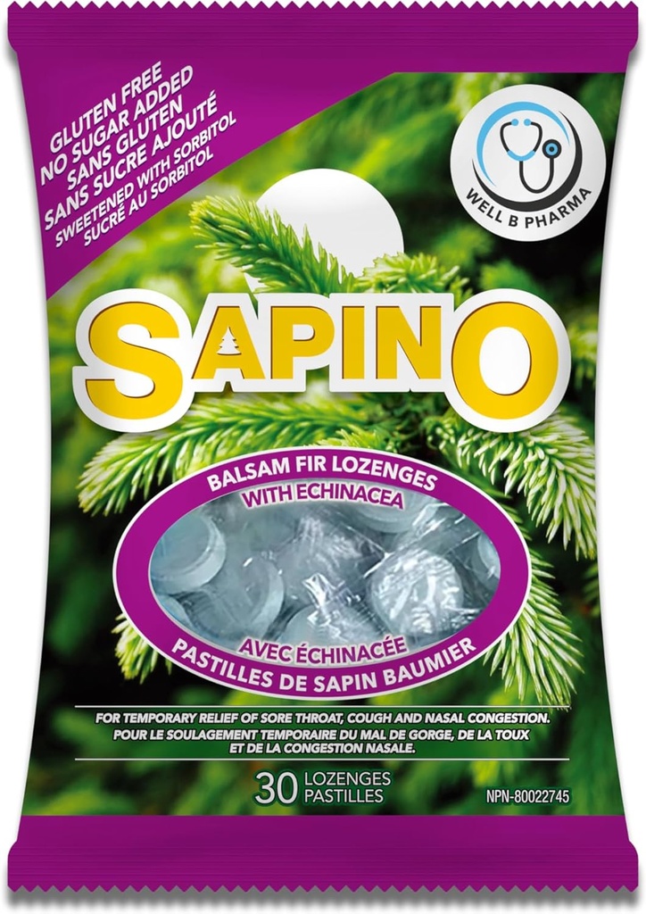 Balsam Fir Lozenges with Echinacea, Light Green