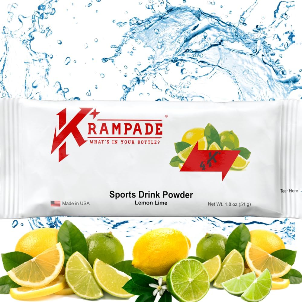 Krampade Electrolytes אבקת Potassium תוסף - 4000 מ"ג K+, > 4X יותר מים קוקוס | מיידי Cramp הקלה