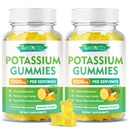 Potassium Citrate Gummies 1000mg, High Potency Potassium תוספת חניכיים עבור מבוגרים נשים וגברים, תמיכה Cramps & שריר בריאות, סוכר חינם, Pineapple Flavor, הרוזן 120