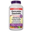 Webber Naturals Glucosamine Chondroitin עם ויטמין D3, כוח נוסף, 500 / 400 מ"ג, Premium Formula, 300 קל לבלוע קפסולות