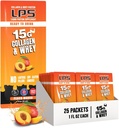 LPS נוזל Collagen & Whey חלבון תוספת - משקה non-GMO, סוכר חינם - מקדם עור בריא שיער עבור גברים ונשים, Peach, מנגו יחיד לשרת (25 Packets)