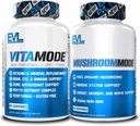 ה- Multivitamin ו Mushroom תוספי תזונה יומית Multivitamin עם מינרלים חיוניים ו Phytonutrient Complex Plus Nootropic Lions Mane Mushroom קפסולות
