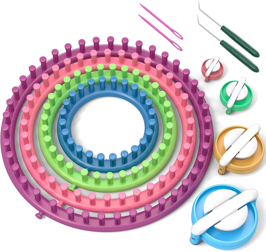 ארכיון תגיות: Round Knitting Looms Set Craft Kit Tool with Hook Needle and Pompom Maker
