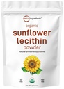 Micro Ingredients אורגני Sunflower Lecithin אבקת, 1 פאונד, חוות בר קיימא, קר העיתונות, עשיר Phosphatidyl Choline וחלבון, מה שהופך ויטמין C, Lactation תוסף, non-GMO.