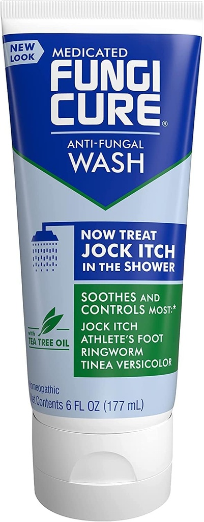 FungiCure Medicated Anti-Fungal Jock Itch Wash - לטפל Jock Itch במקלחת 6 Fl Oz (Pack of 2)