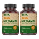 DeVA טבעוני Glucosamine-MSM-CMO & Turmeric תוסף -ten Free Plant Based Nutritional תוסף - 90 טבליות (Pack of 2)