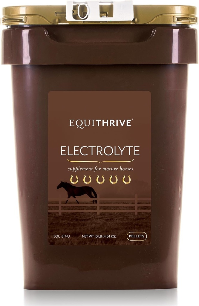 Equithrive Horse Electrolyte Pellets, ויטמינים ומינרלים תוסף, Equine Feed Supplies for Training and Competition, 10 lbs, 50 יום אספקה