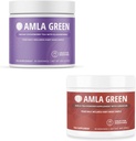 Amla אבקה & Green Tea Superfood תוספת, תמיכה אנטיקסידנטית, מיוצר עם מבוגרים (90 משרתים) ו Hibiscus (30 משרתים), אורגני, טבעוני