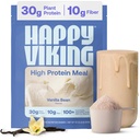 Happy Viking Vanilla Plant אבקת חלבון, שנוצרה על ידי ונוס וויליאמס, חלבון 20G, Low Carb, Keto, טבעוני, Gluten-Free, non-GMO, Superfoods, Complete Meal החלפת, 1 Canister (24 oz).