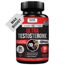 Kaya Naturals Ultra טסטוסטרון - Men's טסטוסטרון Booster with Tongkat Ali, Hory Goat Weed, Tribulus - Natural Workout תוסף עבור אנרגיה, סטטי, וחוזק Booster - 90 הרוזן
