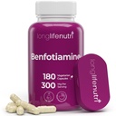 LongLifeNutri Benfotiamine 300 מ"ג - 180 קפסולות צמחוניות, 6-Month אספקה, שומן-Soluble B1 Thiamine תוספת עבור אנרגיה ובריאות, מעבדה נבדקה, מיוצר בארה"ב