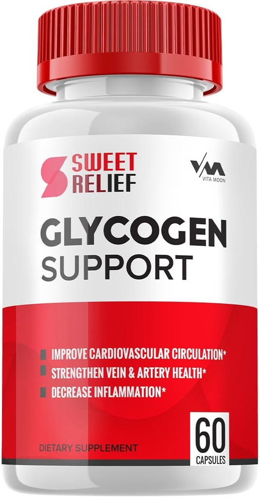 (1 Pack) SweetRelief Glycogen - קפסולת הקלה מתוקה, SweetRelief Pills, מתקדם פורמולה עבור בריאות כוללת, משובי הקלה המתוקה Glycogen, 60 קפסולות