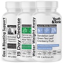 Teen & Tonic 3X Belly Bloating Pills for Puffune, Water Debloat, Stomach, Gut & קולון ניקוי Detox | עם שמן Charcoal, קוקוס ופמבלנט, Senna Leaf & More | 150 קפסולות