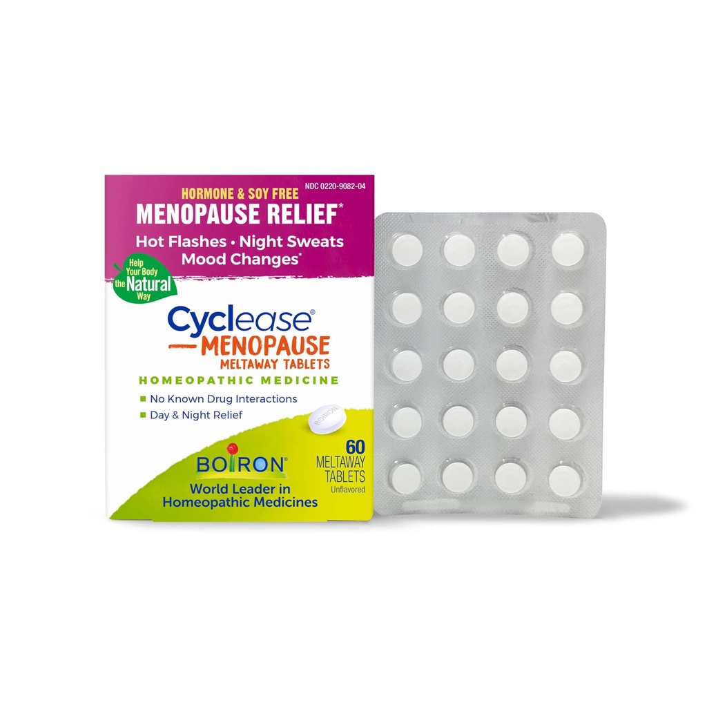 Boiron Cyclease Menopause Tablets for Relief of Hot Flashes, Night Sweats, Irritability ו- Mood Swings - 60 Count