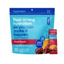 HYDRANT - אבקת הידרה, פירות Punch Flavor, 30 אנשים מיידית אלקטרוליטיקה Rehydration Packets - Low Sugar Drink Mix for Daily Use, Travel & Workouts