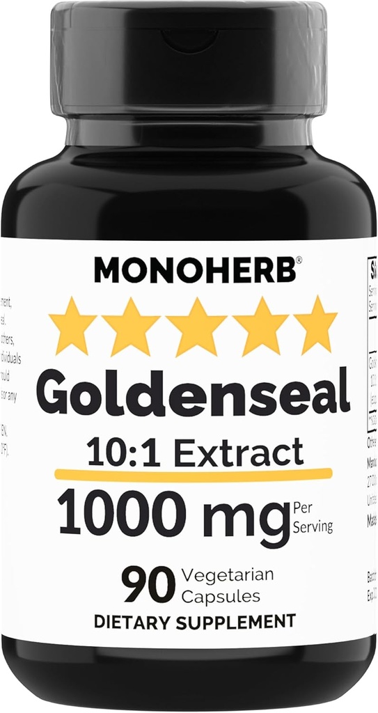 MONOHERB Goldenseal Extract 1000 מ"ג - 90 קפסולות צמחוניות