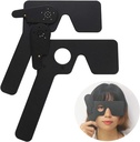 2 Pack Ophthalmic Eye Occluder for Ophthalmologist, Optometrists ו Orthoptists עין מבחן כלי (שחור)