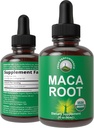 Maca Root נוזל טיפות. USDA אורגני לחלץ תוספת עבור נשים וגברים. גבוה זמינות ביולוגית תוספי מזון. Maca for Energy, Endurance, and Mood Support. Zero Sugar, Gluten Free, No כמוסות