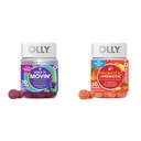 OLLY Constipation סיוע חניכיים עם Rhubarb, Prunes, Amla & Probiotic + Prebiotics for Digestive Health, 500 מיליון CFUs, 30 Count Count
