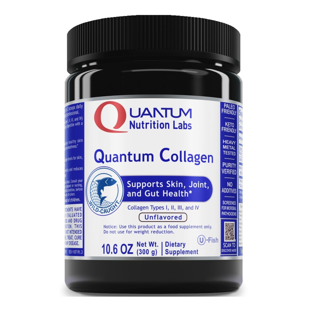 QNL Quantum Collagen - Sustainably Sourced hydrolyzed Marine Collagen - Got Health Supplement for Women & Men - מציע תמיכה משותפת - 7 ozlyzed Marine Collagen