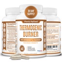 Purely Optimal Thermogenic Fat Burner for Women - Advanced Metabolism Support & Energy Booster - Natural Ingredients, טבעוני-ידידותי, Non-GMO - 60 קפסולות