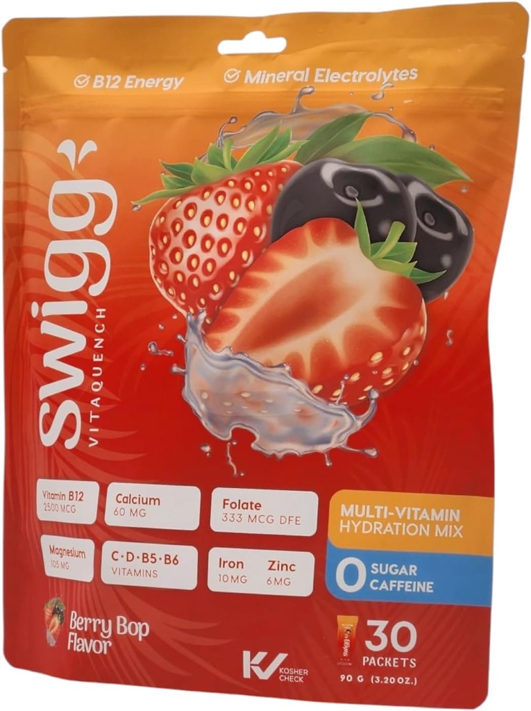 אבקת Electrolytes אבקת Packets Daily Multi ויטמין אבקת No סוכר 2500 mcg B12, C + D + B6, Folate, Iron Zinc + More