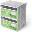 Flents Lens Wipes, Wipe "N Clear, 150 Count, Pre-Moistened, Streak-Free, Streak-Free, Safe for משקפיים, sunglasses, Gentle ניקוי, Clear Vision, Individually Wraped for Travel & Convenience, Made in the USA