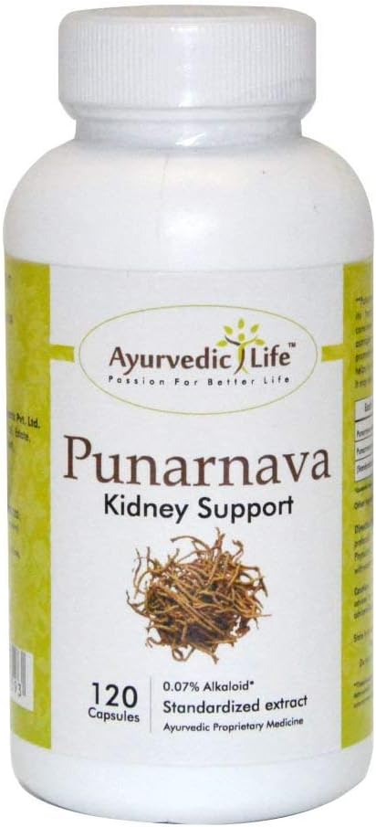 Herbal Punarnava כמוסות 350 מ"ג, טבעי, תומך בתפקוד Kidney, Gut Health & Health Digestion -120 הרוזן