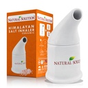 NATURAL SOLUTION Ceramic Salt Inhaler עם 2 hydrofills מלח ההימלאיה ורוד, מנקה את מערכת הנשימה, להקל על הנשימה, inhaler for Asthma White Count 1
