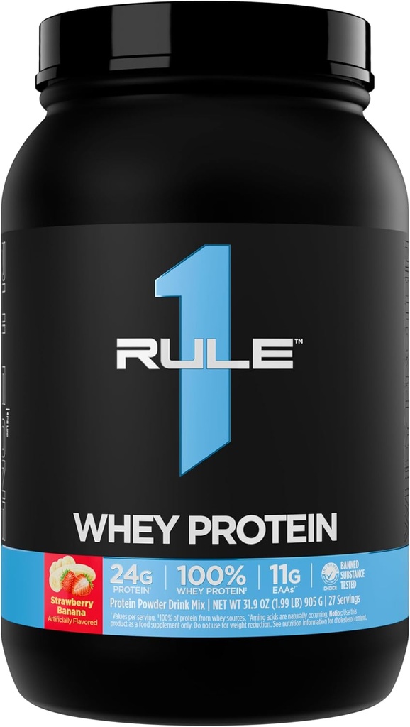 כלל 1 חלבון Whey - 24g Fast-Acting חלבון ממקורות All-Whey עם באופן טבעי Occurring EAAs & BCAAs for Workout Recovery or Anytime Use (2 פאונד)
