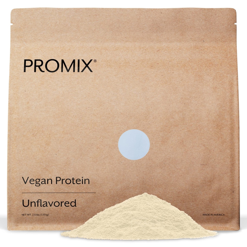 ProMix Nutrition Plant-מבוסס אבקת חלבון טבעונית, Unflavored - חלבון ווויטמין B-12 - post Workout Fitness & Nutrition Shakes, Smoothies, Baking & Cooking מתכונים - 2.5 פאונד (pack של 1)
