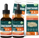 Shatavari Extracts for Women Estrogen Balance, Red Clover, Dong Quai & Black Cohosh תוסף עבור Menopause הקלה, PMS תמיכה w / Wild Sea, Vitex Berry. 4 oz