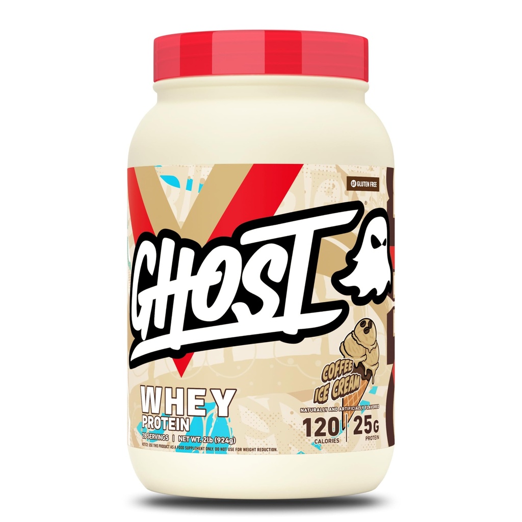רוח רפאים אבקת חלבון Whey, קרם קרח - 2LB, 25G של חלבון - Whey חלבון בלגן - פוסט עבודהout Fitness & Nutrition Shakes, Smoothies, Baking & Cooking - Soy & Gluten-Free-Free