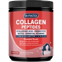 Multi Collagen Peptides אבקת עם Probiotics - סוג I II III V X - hydrolyzed Collagen Peptides עם Multivitamins, Hyaluronic Acid & Biotin - תמיכה שיער העור מפרקים & Gut, 35 משרתים