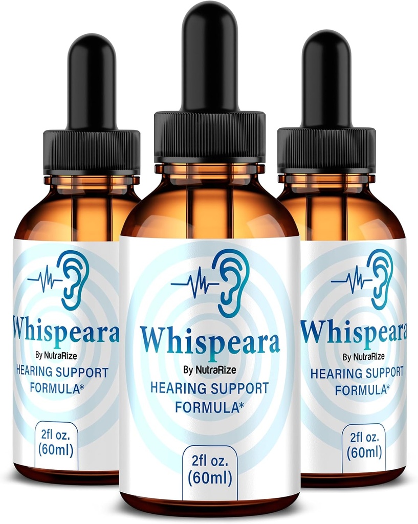 (3 Pack) Whispeara Drops - רשמי Whispeara לתמוך שמיעה בריאה, פוקוס וביצועים, All Natural Whispeara שמיעה תמיכה פורמולה, Premium Whispeara Gotas Review (90 משרתים)