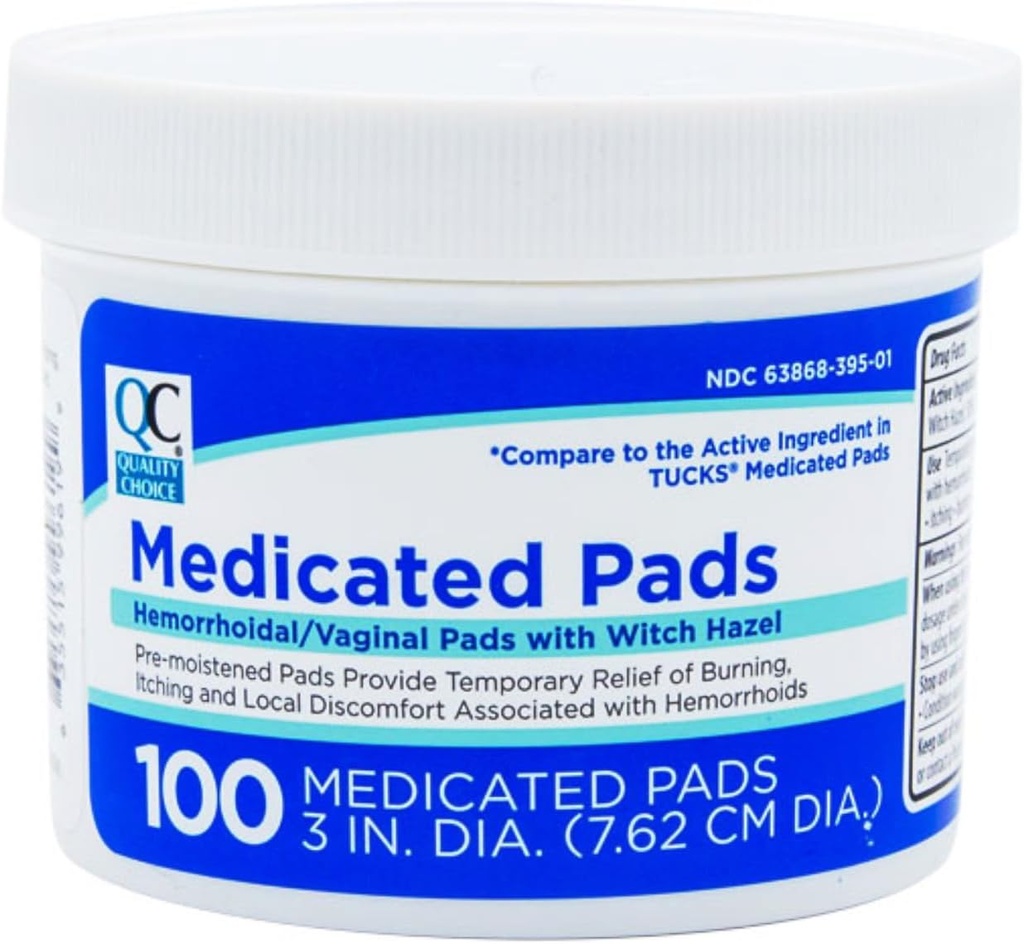 איכות בחירה Hemorrhoidal Pads Medicated Cooling 100 Count כל אחד