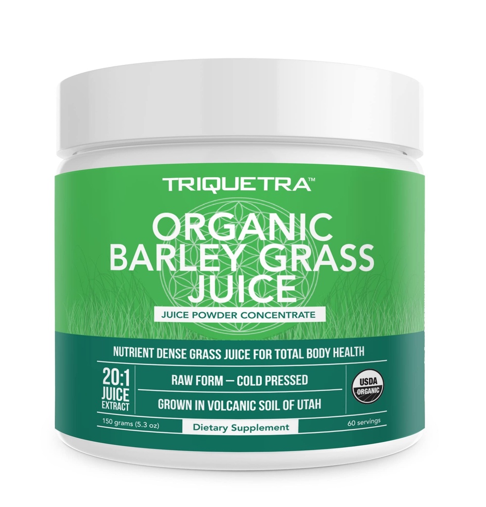 אורגני Barley Grass אבקת Juice - Grown in Volcanic Soil של יוטה - Raw & BioActive Form, Cold-Pressed אז CO2 Dried - Gluten Free, GMO חינם, טבעוני - Complements חיטה