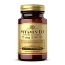 Solgar ויטמין D3 (Cholecalciferol) 55 mcg (2200 IU), 50 קפסולות ירקות - עוזר לשמור על עצמות בריאות ושיניים - תמיכה במערכת החיסון - Non-GMO, Gluten Free, חלב חינם, כשר - 50 משרתי חשמל - 50 לשרתים