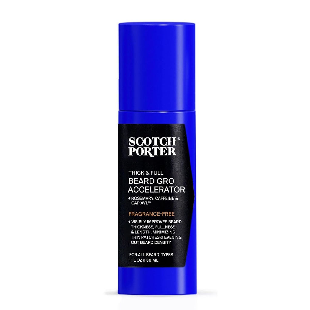 סקוט פורטר Thick & Full Beard Gro Accelerator with Capixyl, Caffeine & Rosemary - Stimulates & Powerens folicles for a Thicker, Fuller Beard - 1 oz