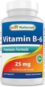 הטוב ביותר ויטמין B-6 25 טבליות Mg, 250 Count