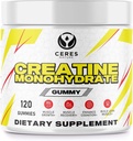 Creatine Monohydrate חניכיים עבור גברים ונשים 5g של Creatine Monohydrate לשרת - טבעוני, Lemon Flavor, 120 הרוזן.